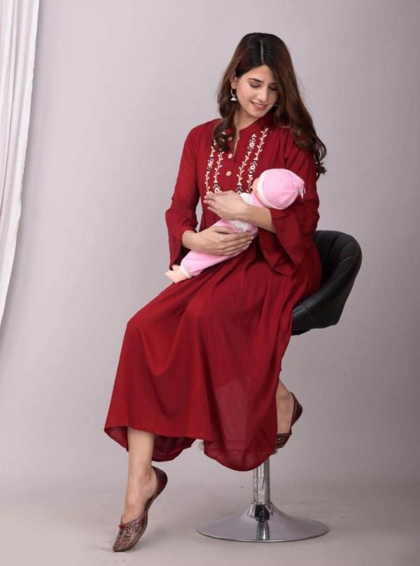 Lilly Feeding 2 Rayon Fancy Feeding Kurti Collection 